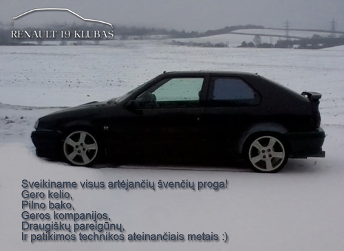 Renault 19 sveikina visus artėjančių švenčių proga